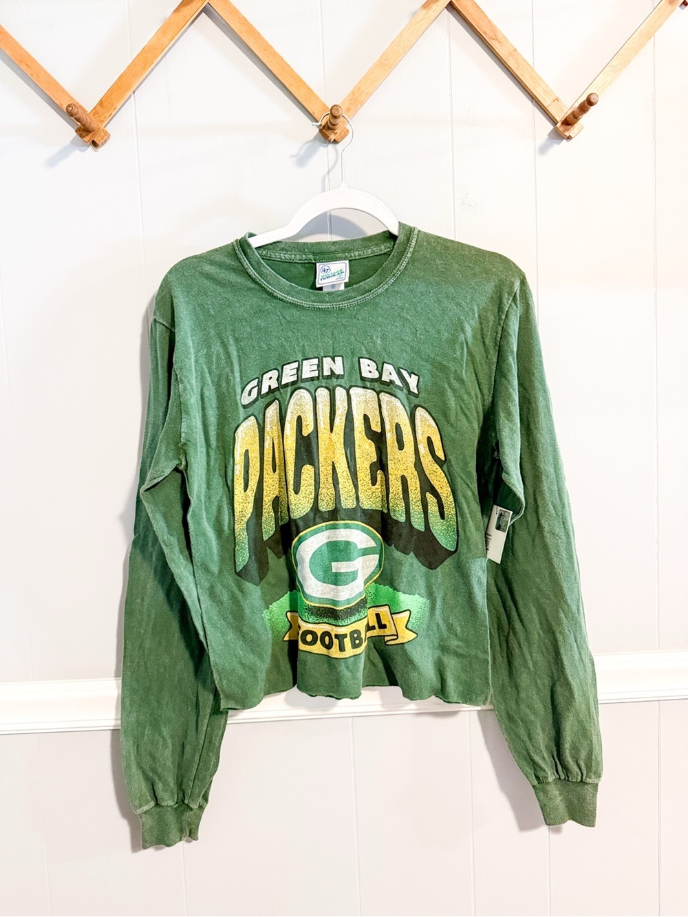 NWT 47 Brand Green Bay Packers Vintage Long Sleeve T-shirt - Picture 3 of 9